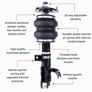 Toyota Camry Air Suspension Kit - Front - Air Lift - Double-bellows Progressive Rate - `18-`25